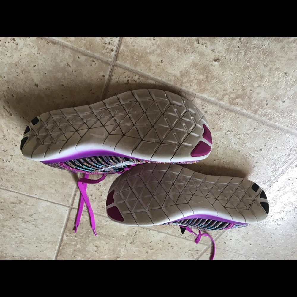 Nike Women's Multicolor Purple Flyknit Running Shoes
